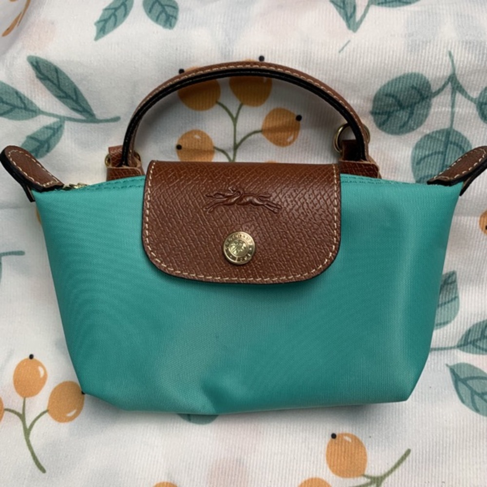 Brown and Teal Women's Bag